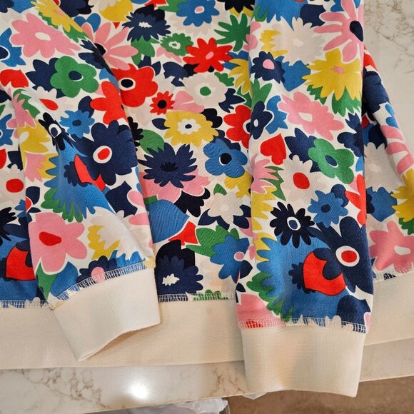 Boden Floral Crewneck Sweatshirt Medium Colorful Long Sleeve Casual Maximalism - Picture 4 of 10